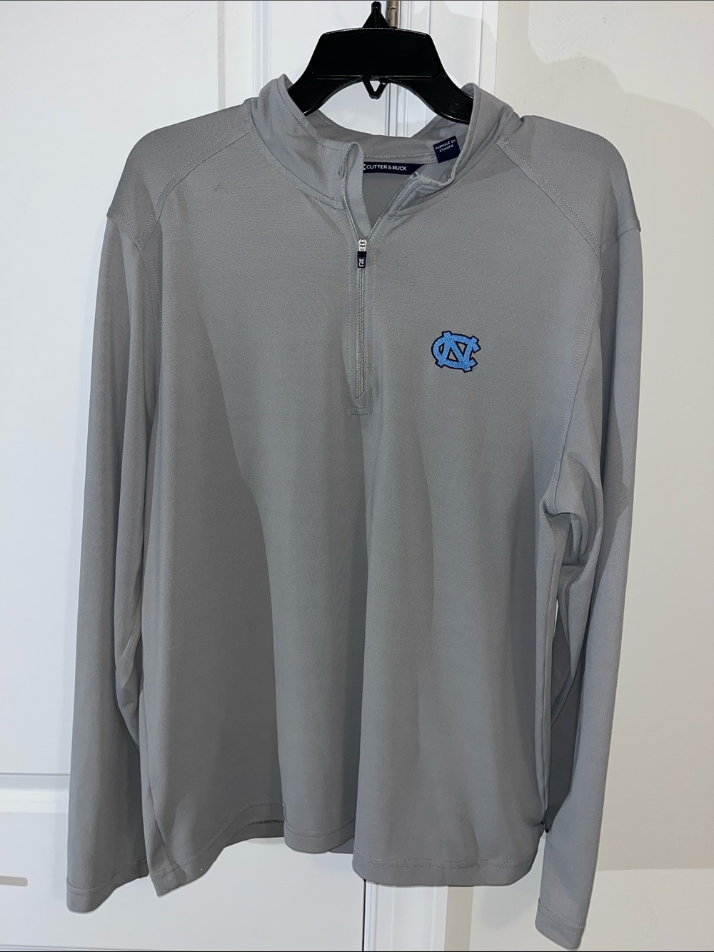 Cutter & Buck UNC North Carolina Golf Stretch T Neck Sweatshirt Sweater L Gray